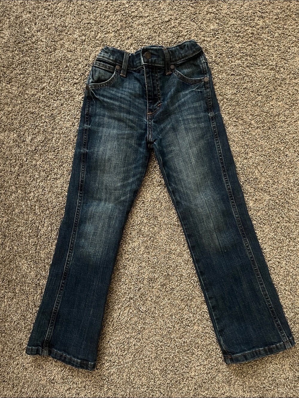 Wrangler Men's Dark Blue Bootcut Jeans